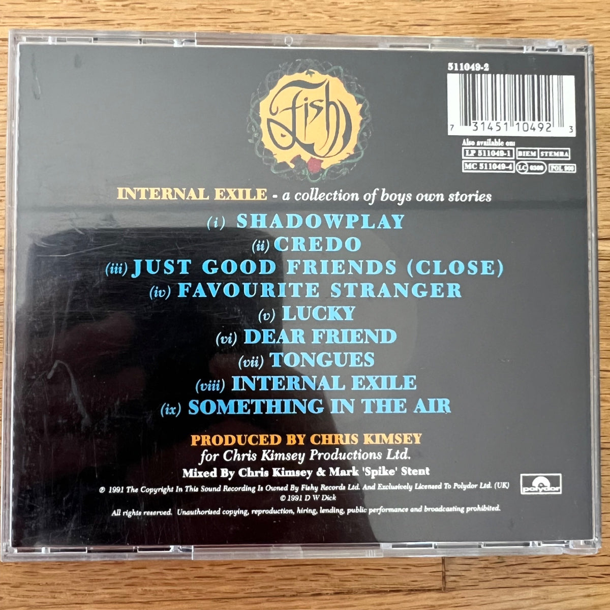 Fish - Internal Exile / CD - 1st EU Press. 1991 - (VG+/M-)
