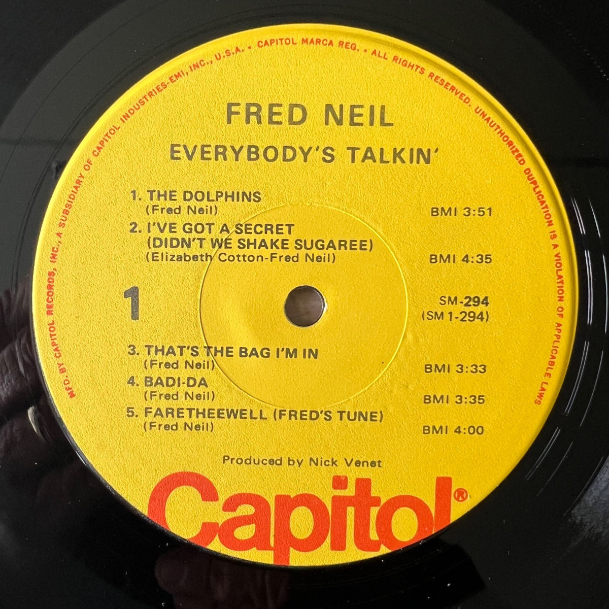 Fred Neil - Everybody's Talkin' U US-Press. 1973 - (M-/VG++)