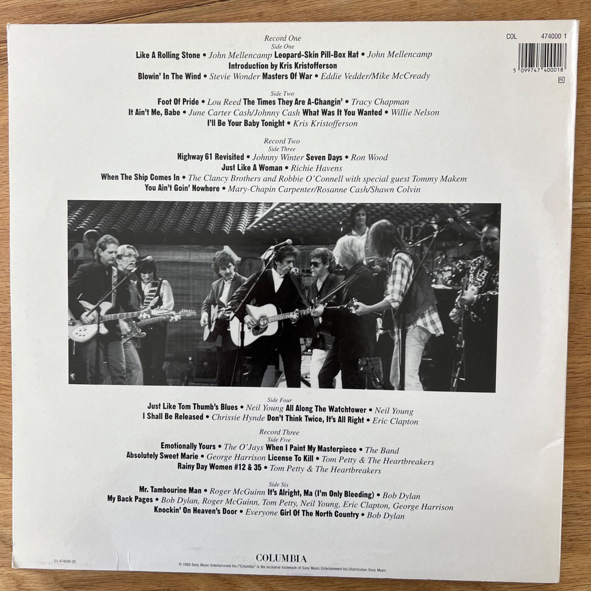 Bob Dylan - Le concert du 30e anniversaire.../3 LP - 1ère édition européenne. 1993 - (M-/M-)