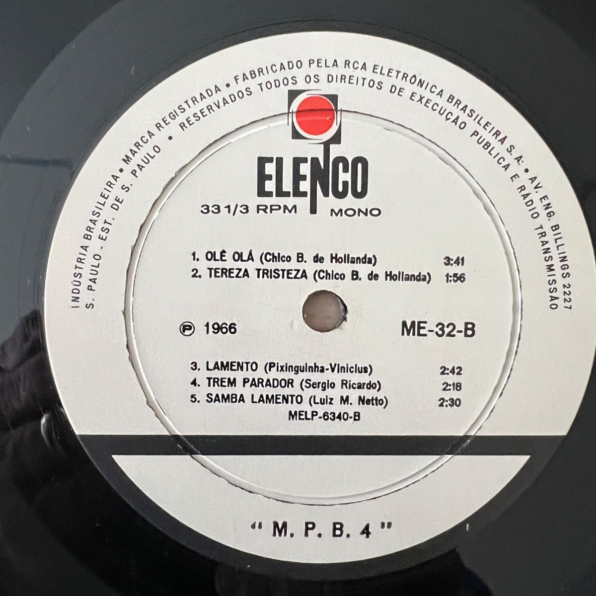 MPB4 - Same / 1. Brasil-Press. 1966 - (VG++/VG++)
