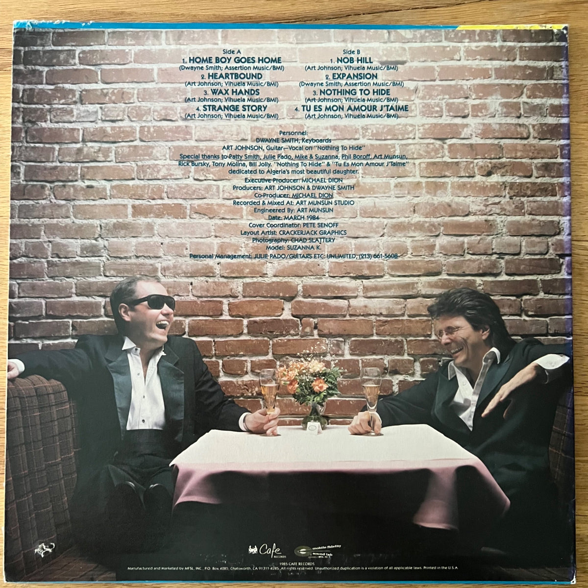 Dwayne Smith et Art Johnson - Heartbound / Pressage américain. 1985 - Audiophile MFSL - (M-/VG+)