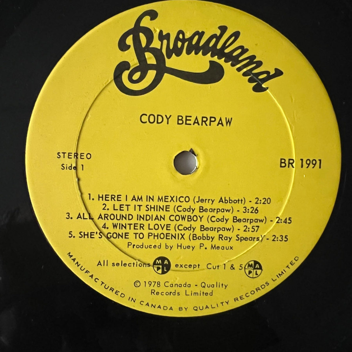 Cody Bearpaw - Idem / 1re presse américaine. 1978 - (VG++/VG+)