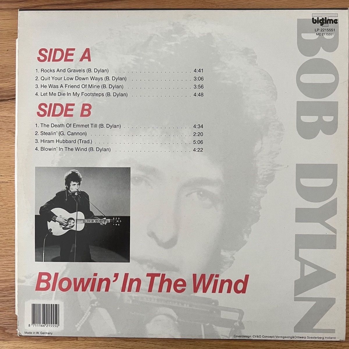 Bob Dylan - Blowing' In The Wind / 1. D-Press. 1988 - (M-/VG++)