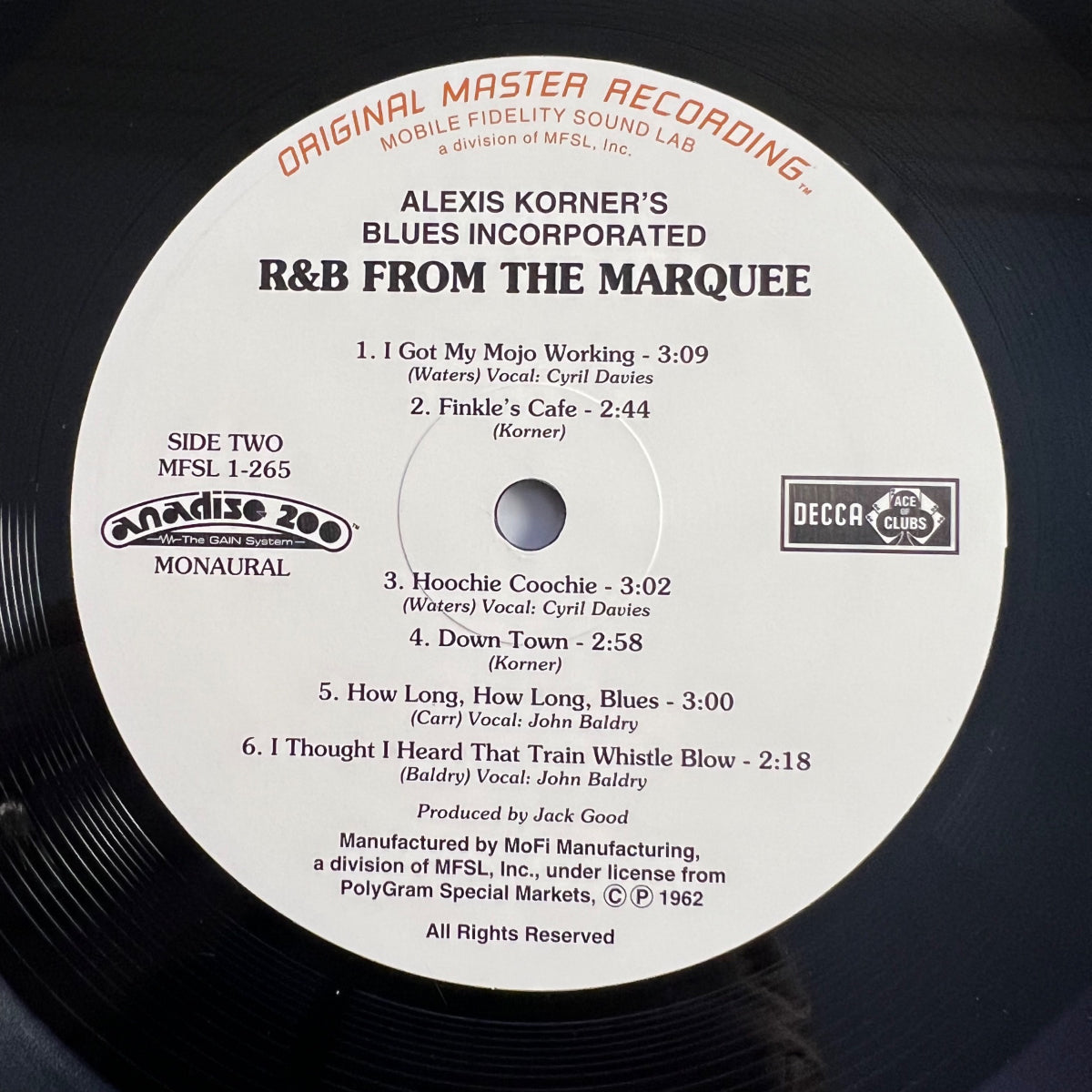 Alexis Korner's Blues Incorporated - R&B From The Marquee / Audiophile MFSL 1996 - (M-/Mint)