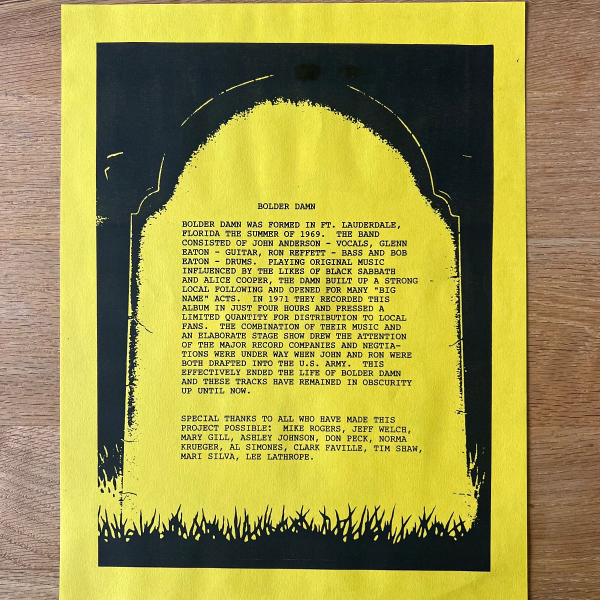 Bolder Damn - Mourning / US Press. 1991, RE from 1971 - (M-/M-)