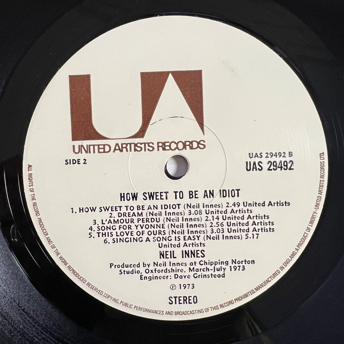 Neil Innes - How Sweet To Be An Idiot / 1st UK Press. 1973 - (M-/VG++)