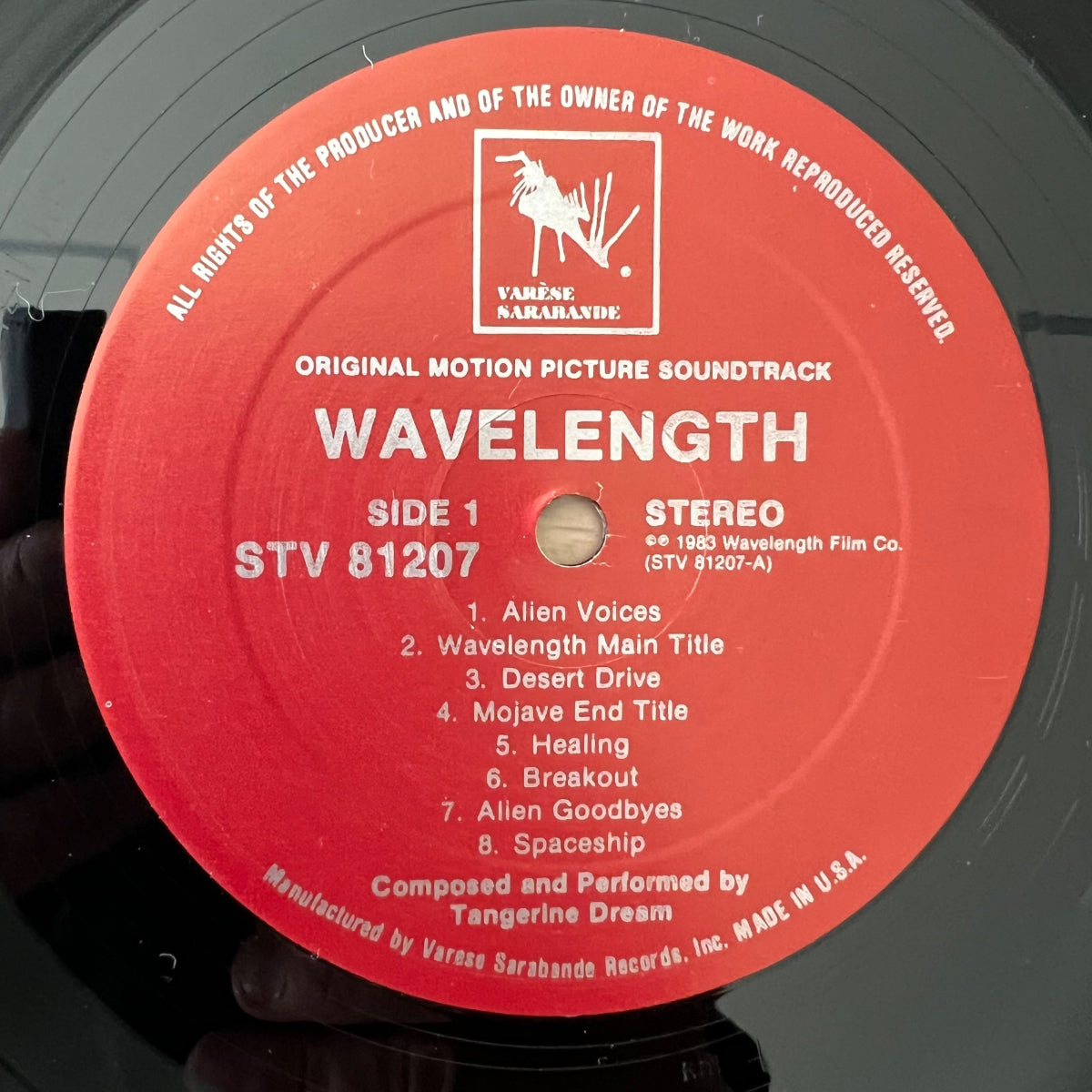 Tangerine Dream - Wavelength (Bande originale) / 1re édition américaine. 1983 - (M-/VG++)