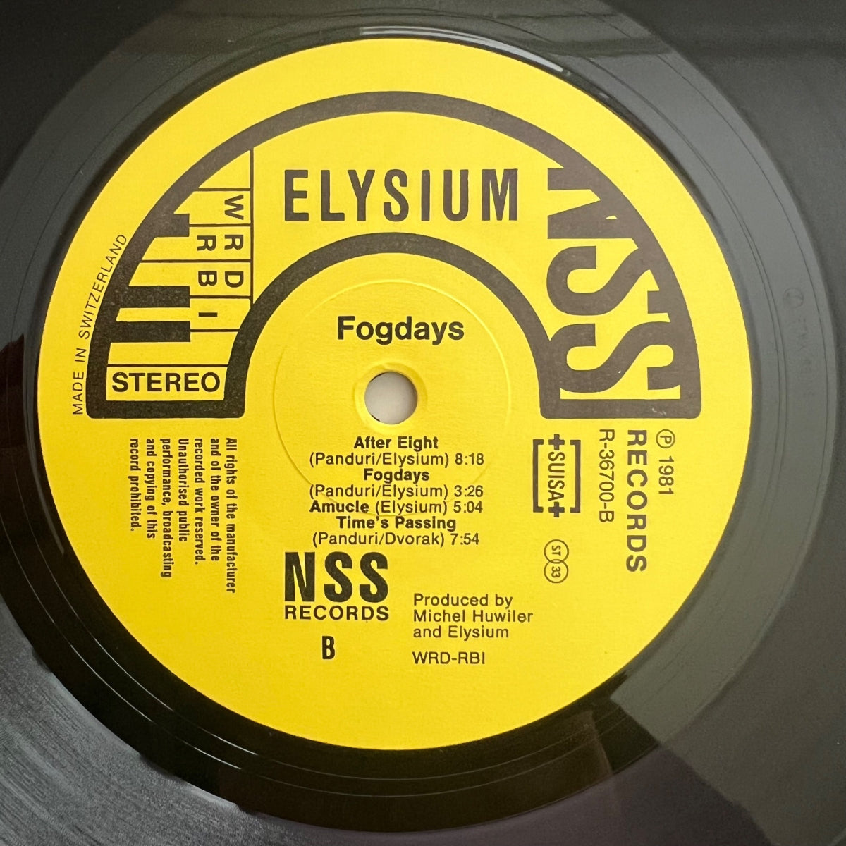 Elysium - Jours de brouillard / 1. Éditions suisses. 1981 - (M-/VG++)