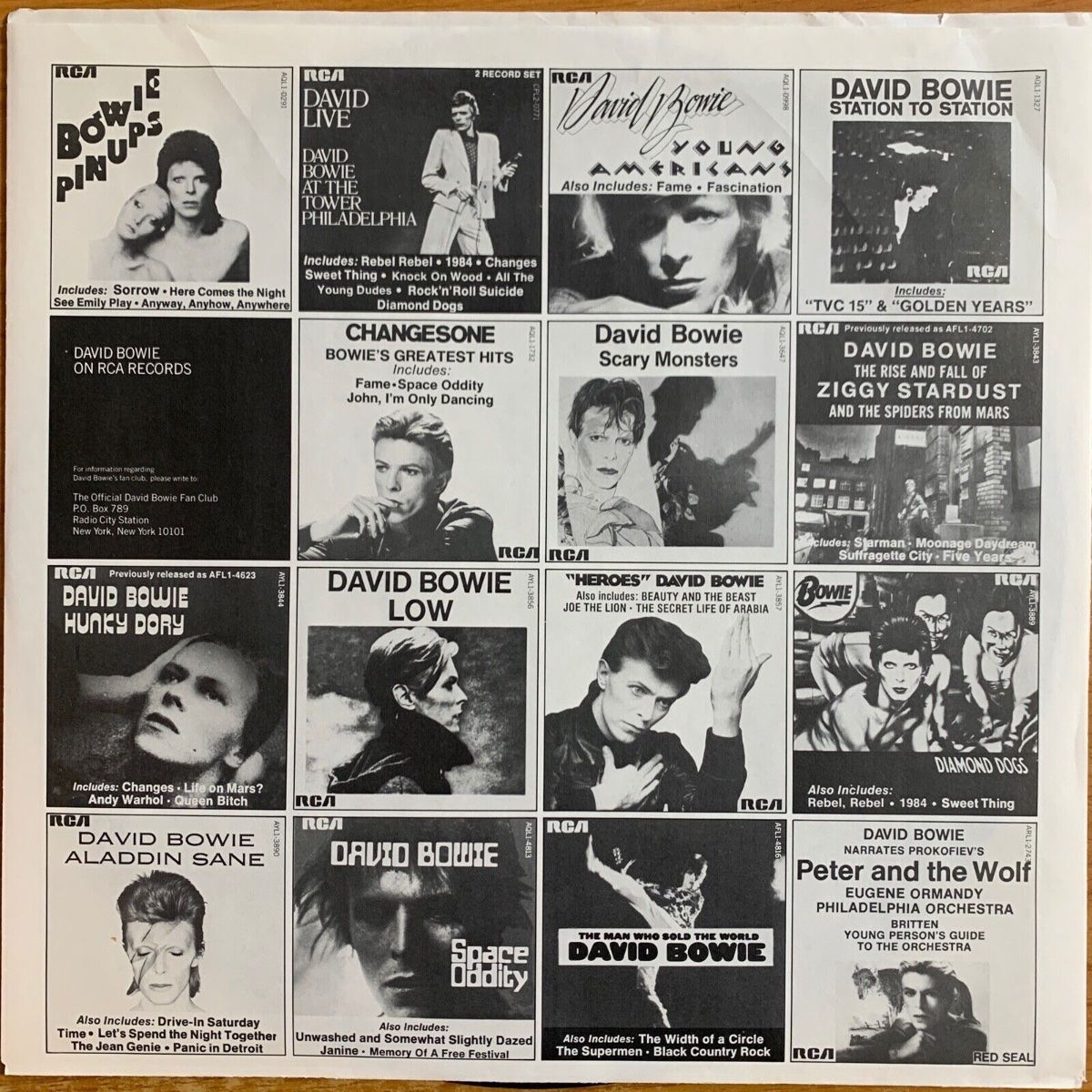 David Bowie - ChangesTwoBowie // 1. Presse américaine. 1981 - (VG++/VG++)