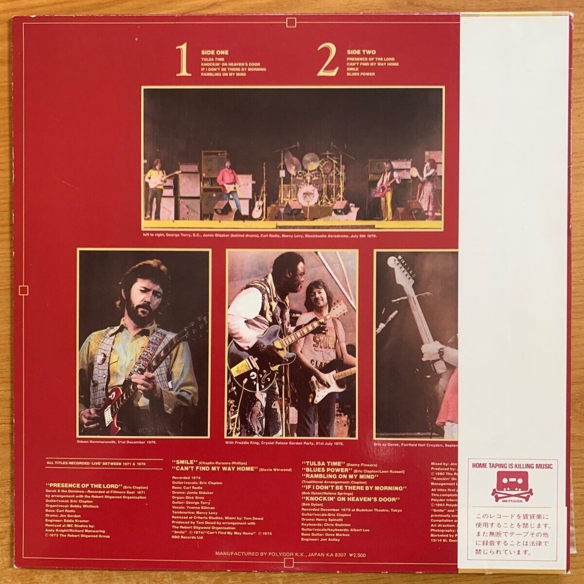 Eric Clapton - Time Pieces Vol. 2 // 1. Japan Press. 1983