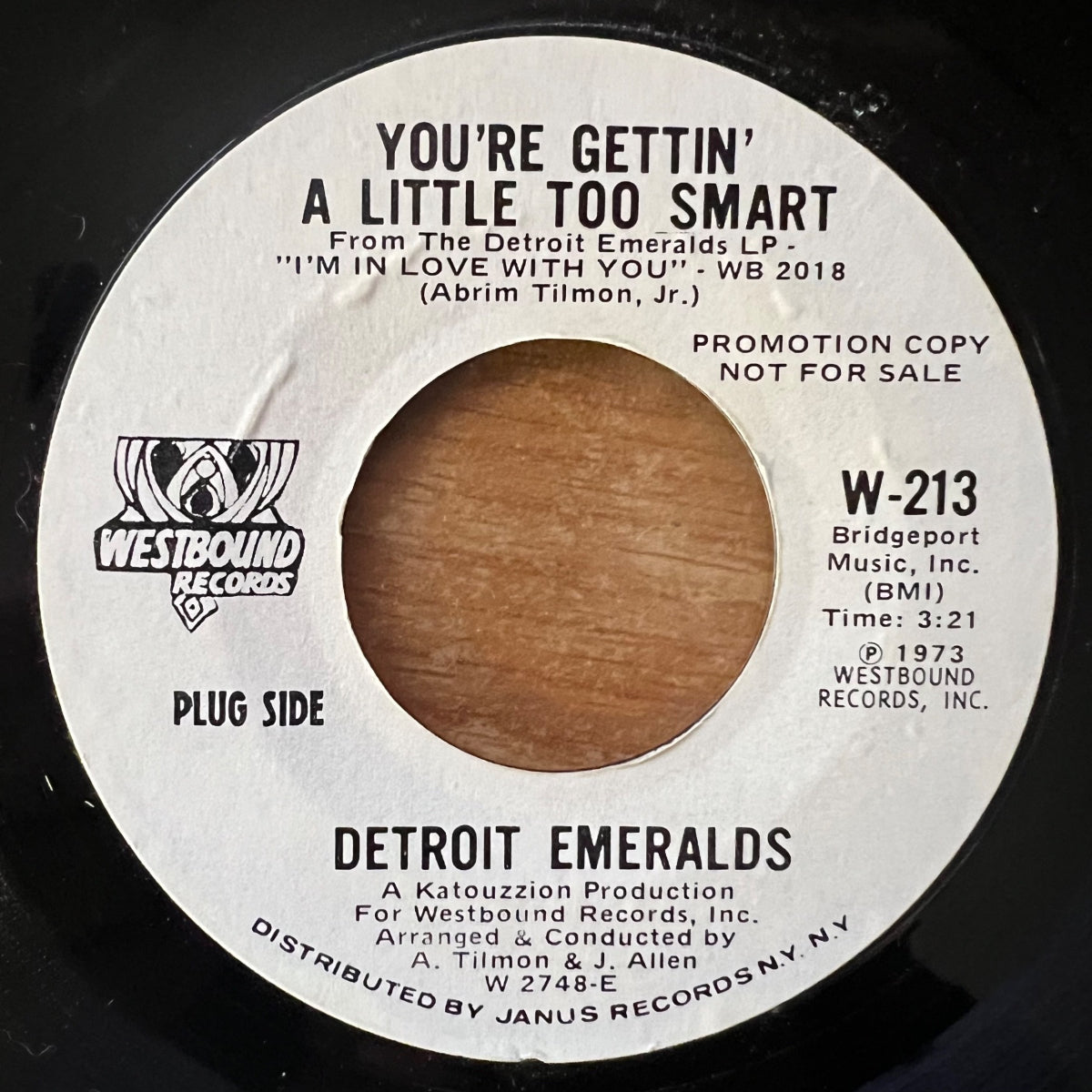 Detroit Emeralds-You're Gettin' A Little Too Smart / US-Press. 1973 - Promo Copy - (VG++/Neutral)