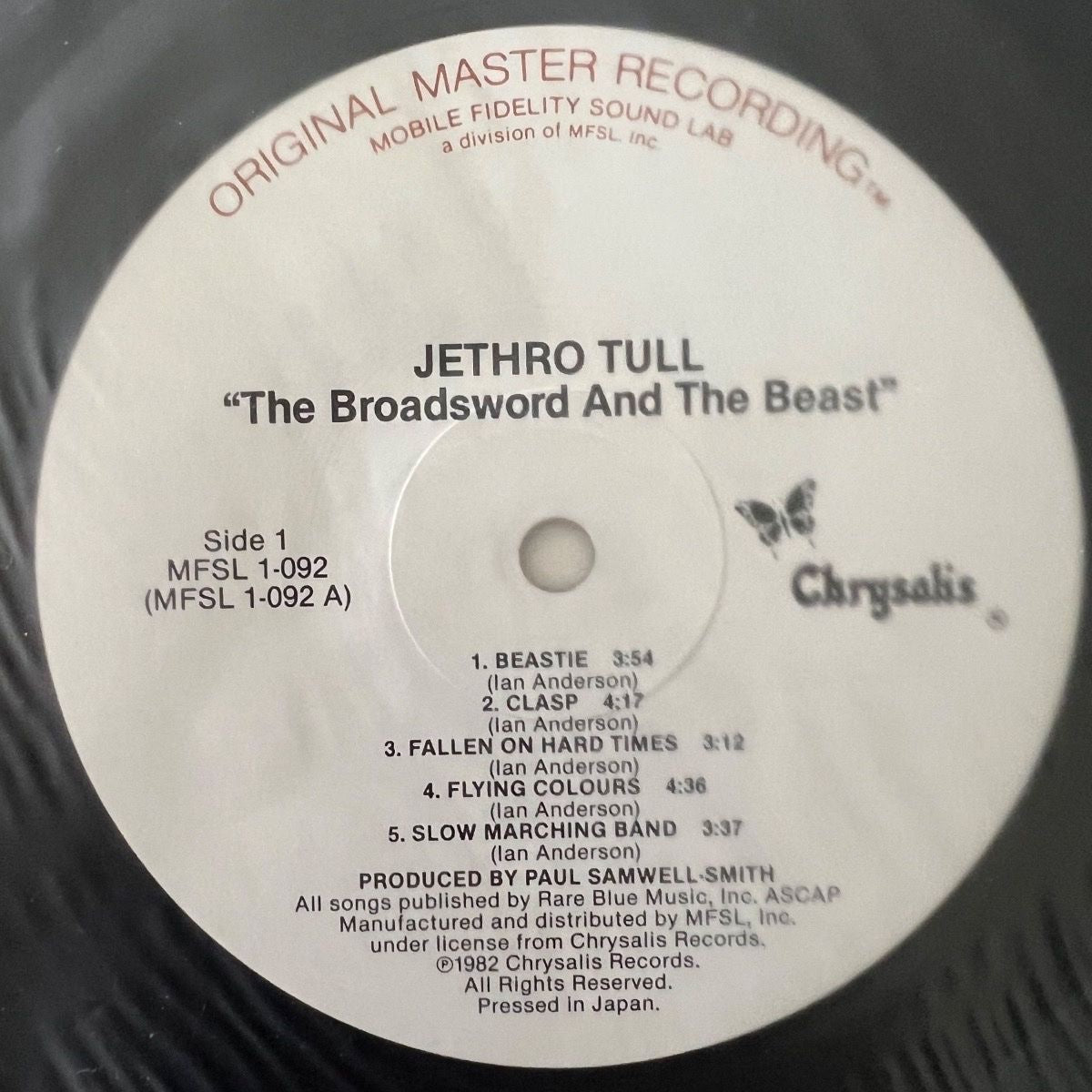 Jethro Tull - The Broadsword And The Beast / Audiophile MFSL 1982 - (M-/M-)