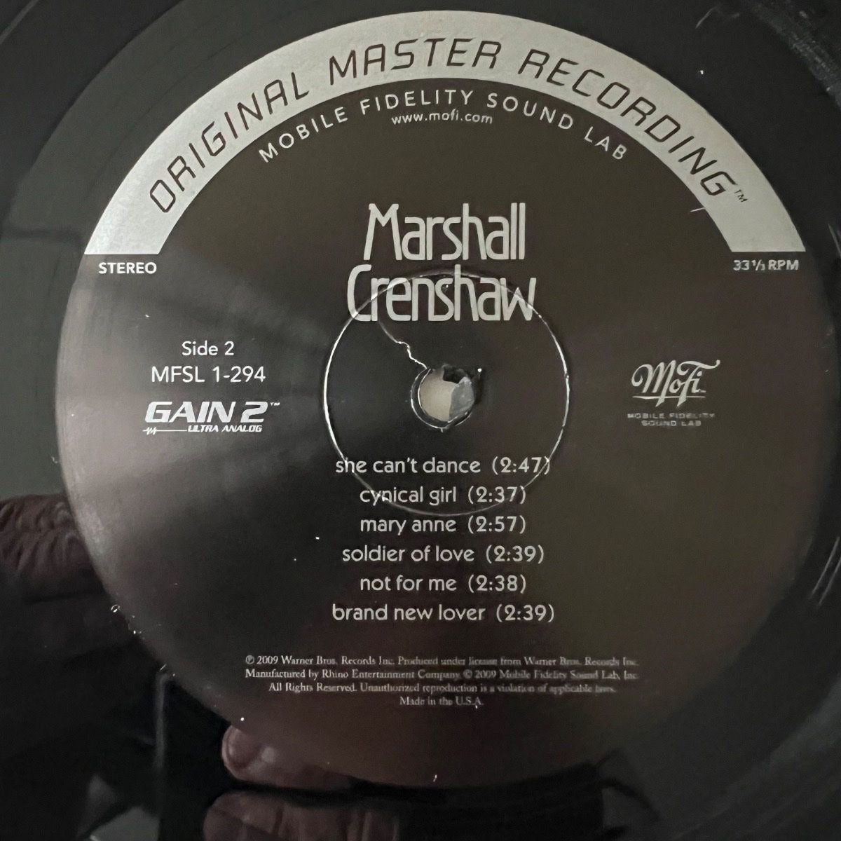 Marshall Crenshaw - Same / Audiophile MFSL 2009 - (M-/M-)