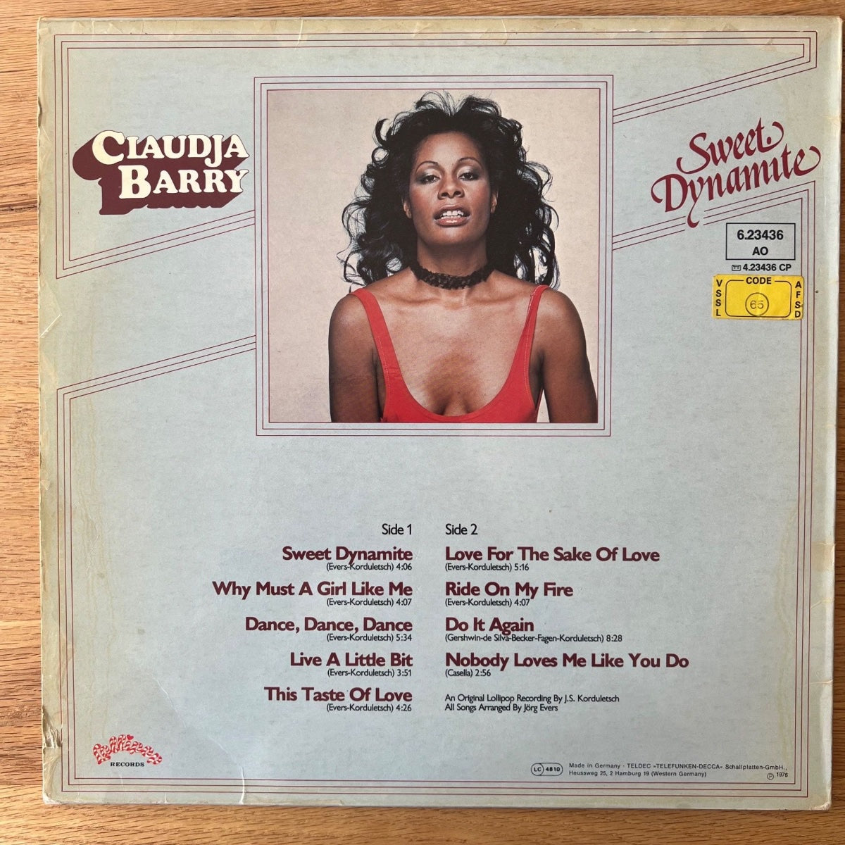 Claudja Barry - Sweet Dynamite / D-Press. 1978 (M-/VG+)
