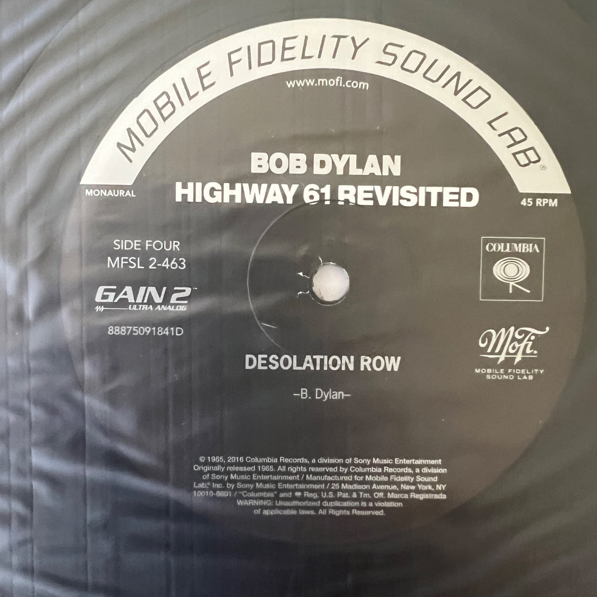 Bob Dylan - Highway 61 Revisited / 2 LP -Audiophile MFSL 2016 - (M-/M-)