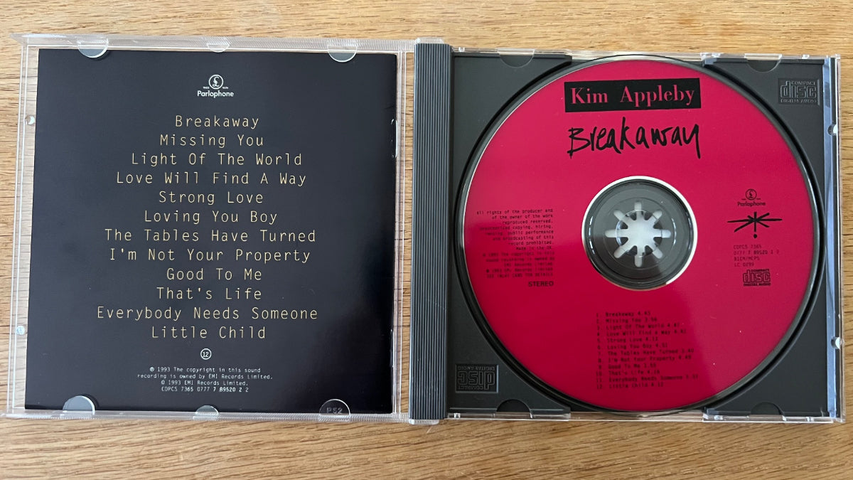 Kim Appleby - Breakaway / CD - 1st UK Press. 1993 - TOP