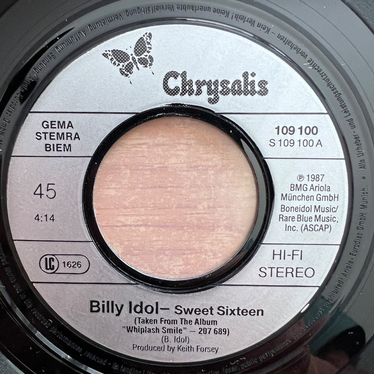 Billy Idol - Sweet Sixteen / 1st German Pressing 1987 - (M-/M-)