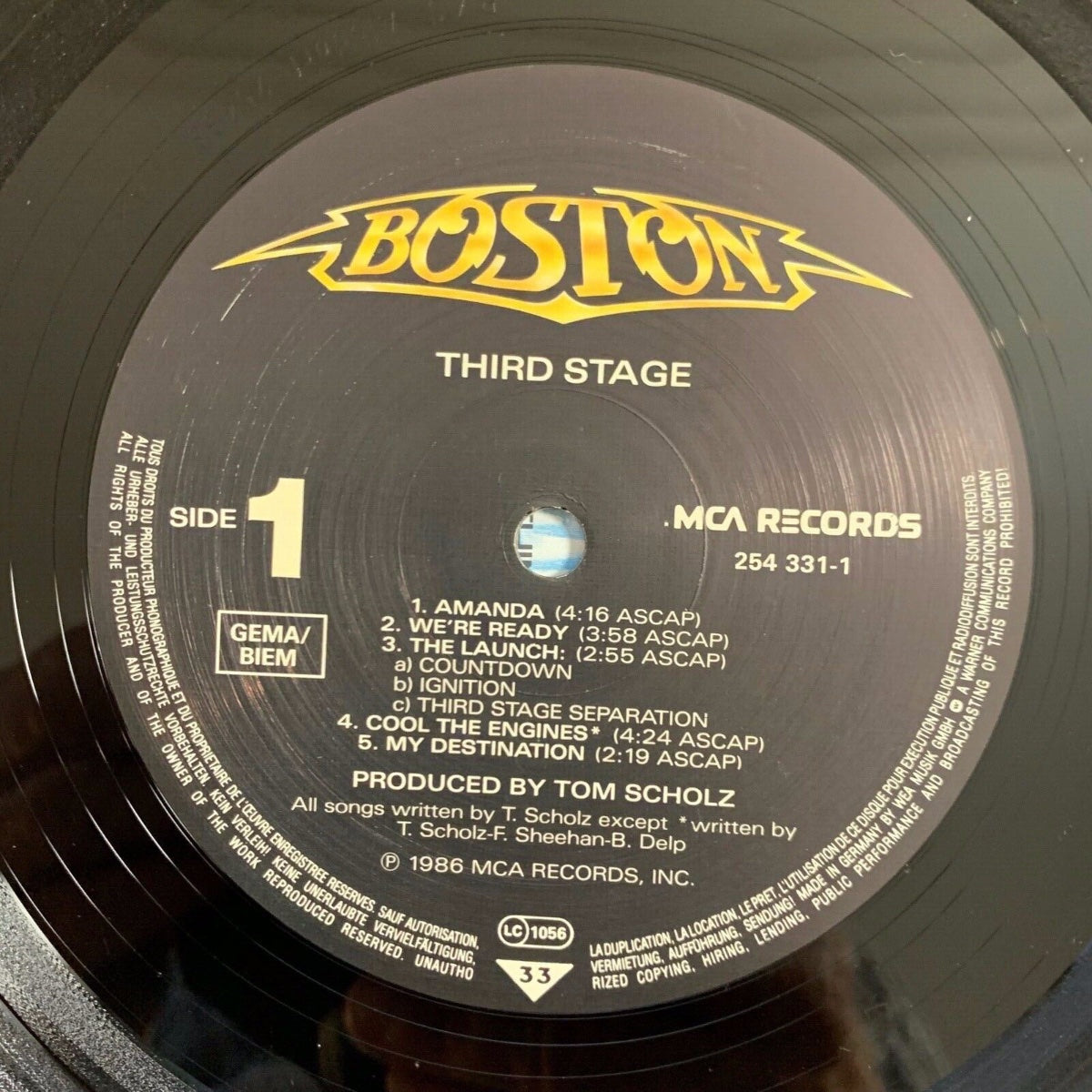 Boston - Third Stage / 1. D-Press. 1986 - (M-/M-)