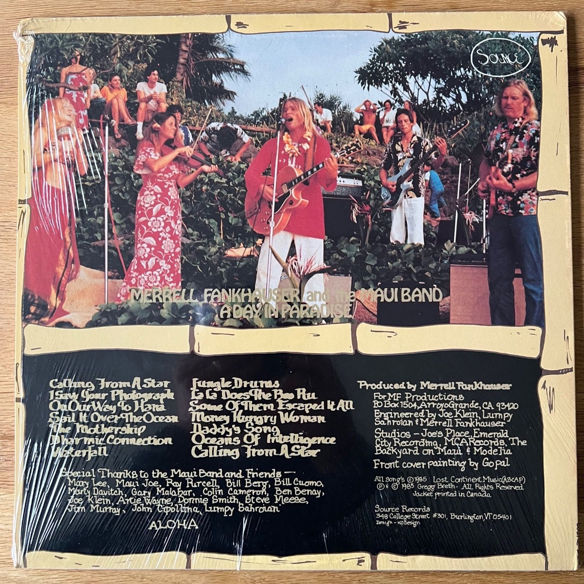 Merrell Fankhauser & The Maui Band - A Day In Paradise / 1. US-Press. 1985 - (M-/M-)