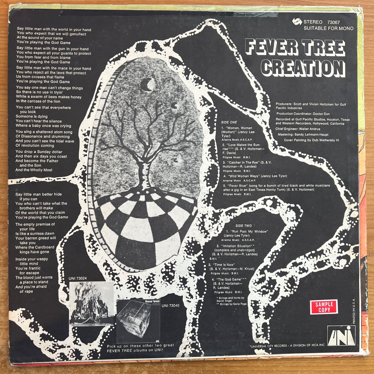 Fever Tree - Creation / 1st US Press. 1969 - (VG+/VG+)