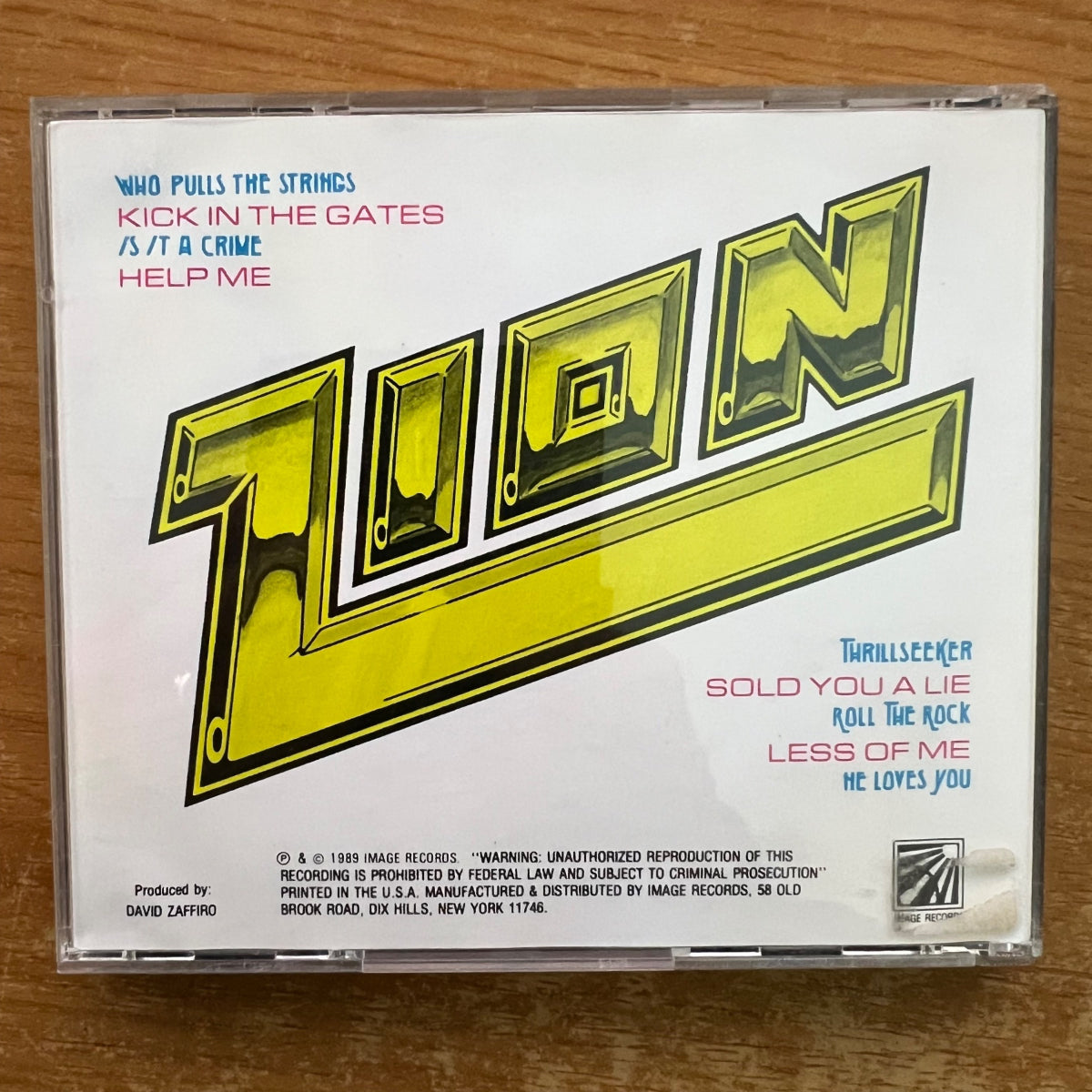 Zion - Thunder From The Mountain / CD - 1. US-Press. 1989 - (M-/M-)