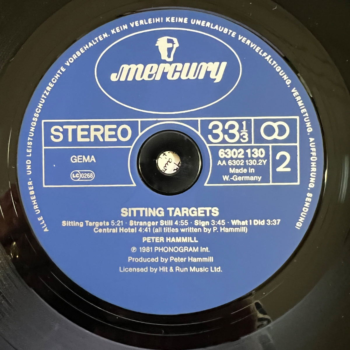 Peter Hammill - Sitting Targets / 1. D-Press. 1981 - (M-/VG++)