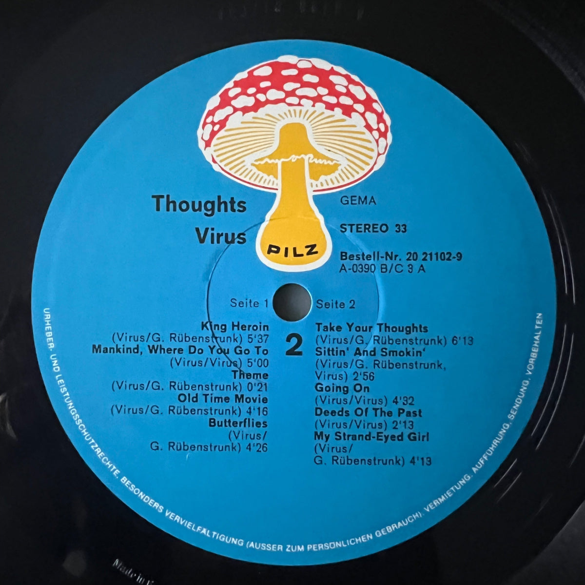 Virus - Pensées / 1. D-Press. 1971 - (M-/M-)