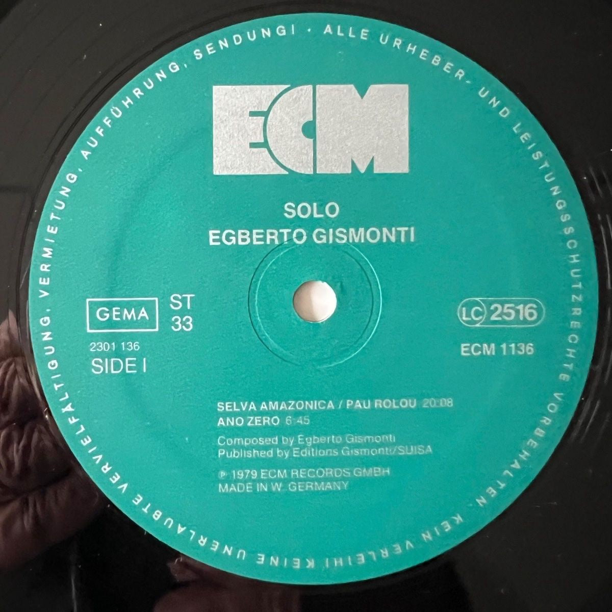 Egberto Gismonti - Solo / 1. D-Press. 1979 - (M-/VG++)