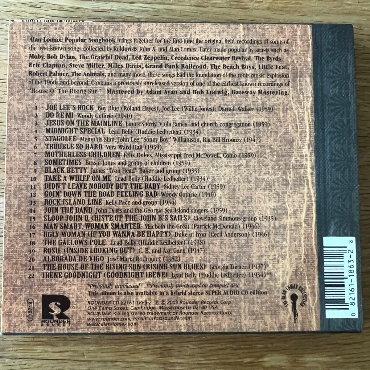 Various - Alan Lomax Popular Songbook / CD - 1. US 2003 - (M-/M-)