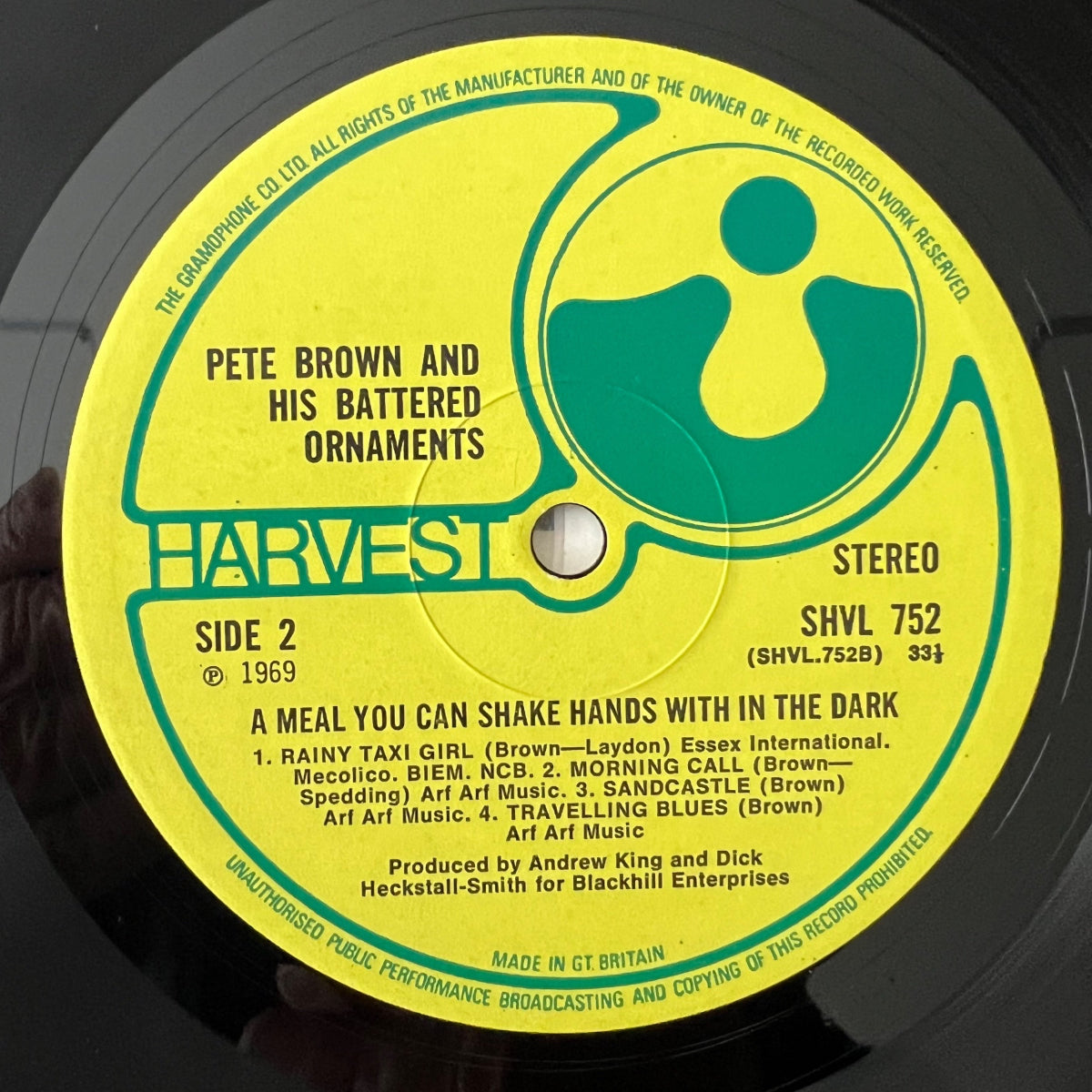Pete Brown & His Battered Ornaments - A Meal You can Shake Hands With In The Dark / 1. UK-Press. 1969 - (M-/M-)