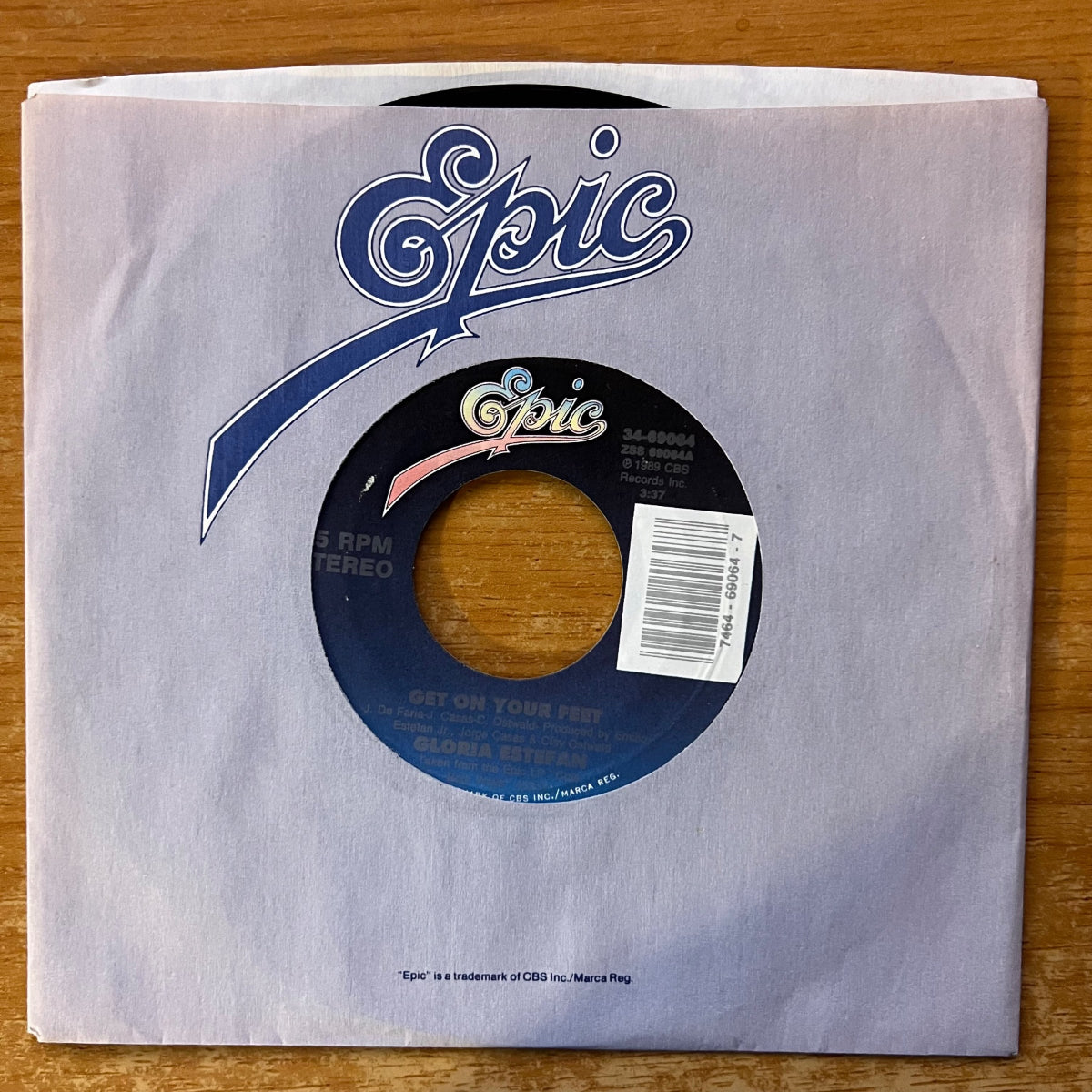 Gloria Estefan - Get On Your Feet / 1ère édition américaine. 1989 - (M-/VG++)