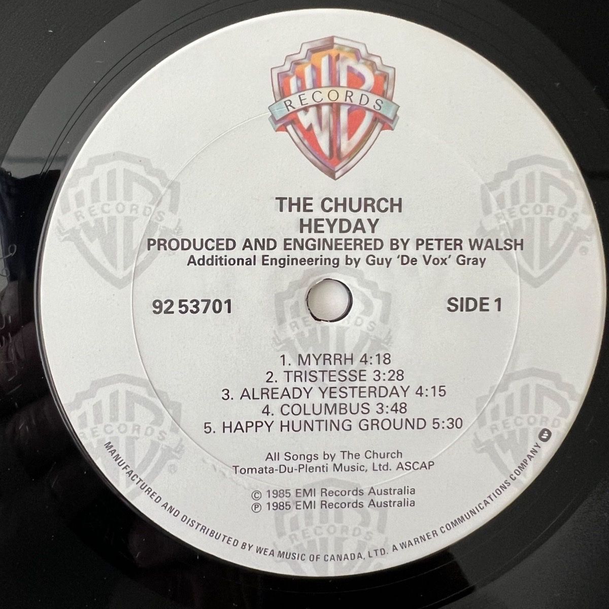 Church - Heyday / 1. Canada-Press. 1985 - (M-M-)