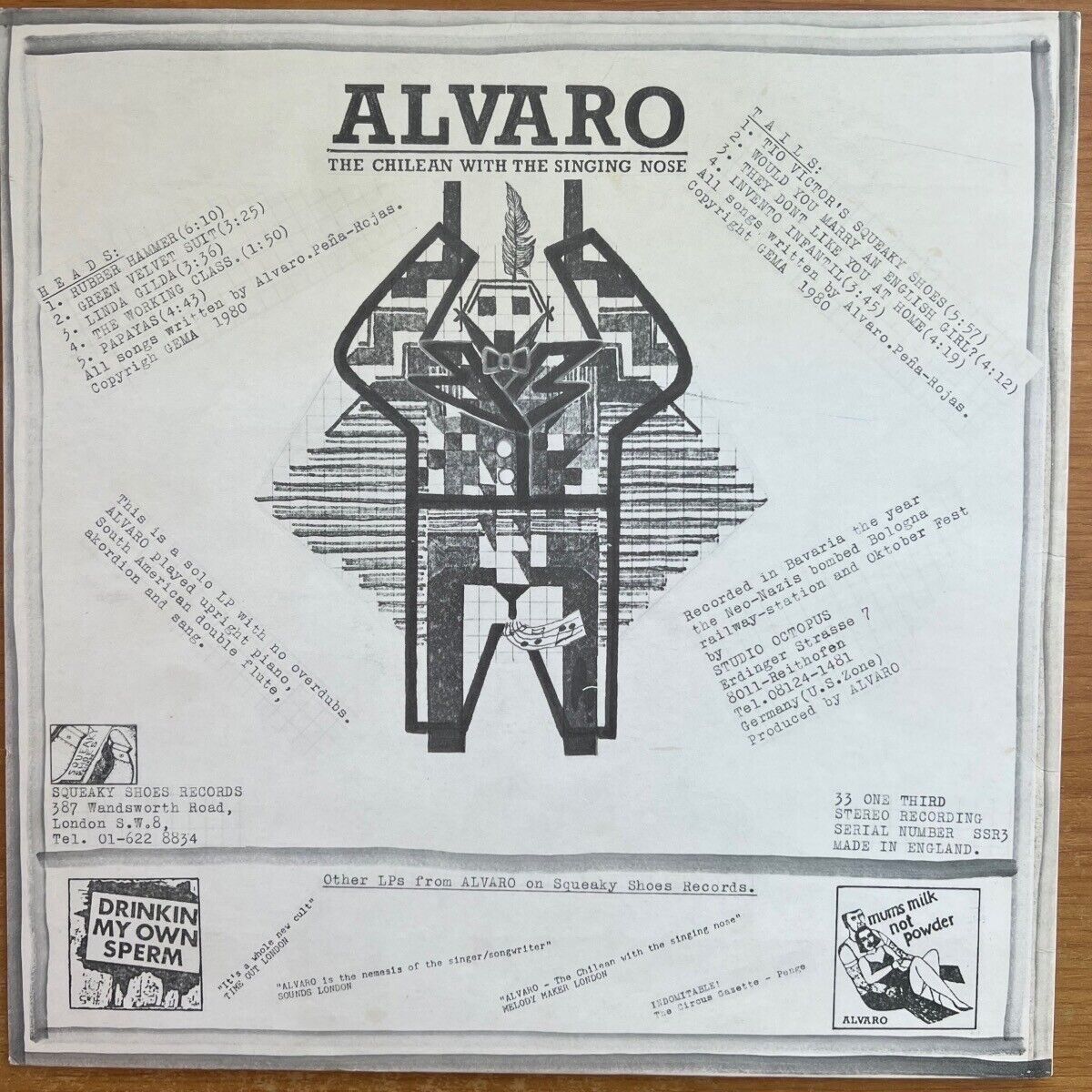 Alvaro - The Working C£ass / 1. UK-Press. 1980 - Signed- TOP