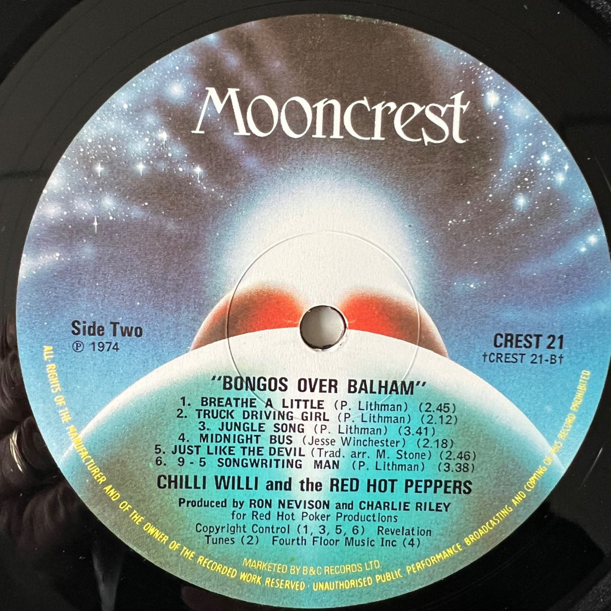 Chilli Willi & Red Hot Peppers - Bongos Over Balham / 1st UK Press. 1974 - (M-/M-)