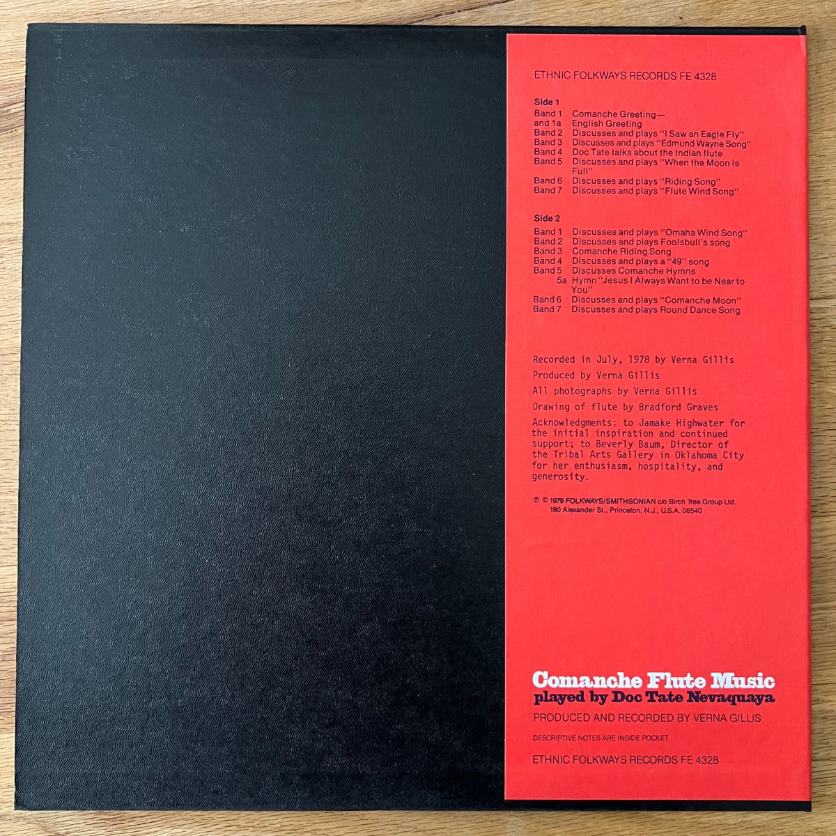Doc Tate Nevaquaya - Comanche Flute Music / 1st US Press. 1979 - (M-/M-)