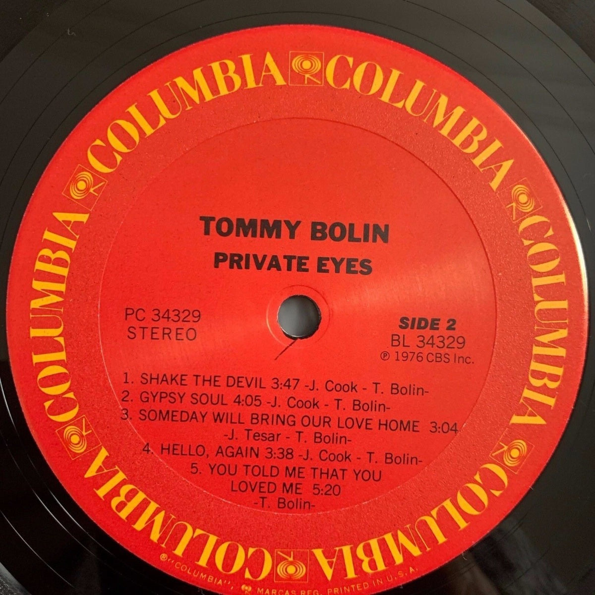 Tommy Bolin - Private Eyes / 1. US-Press. 1976 - (M-/M-)