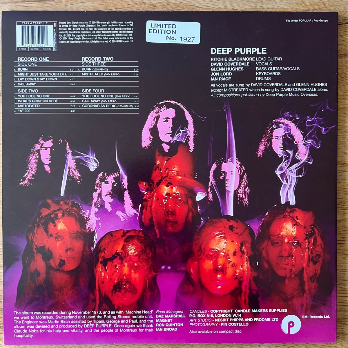 Deep Purple - Burn / 2 LP - EU-Press. 2012 - Limited Numb. Edition - 30th. Anniversary Edition - (Mint /Mint)