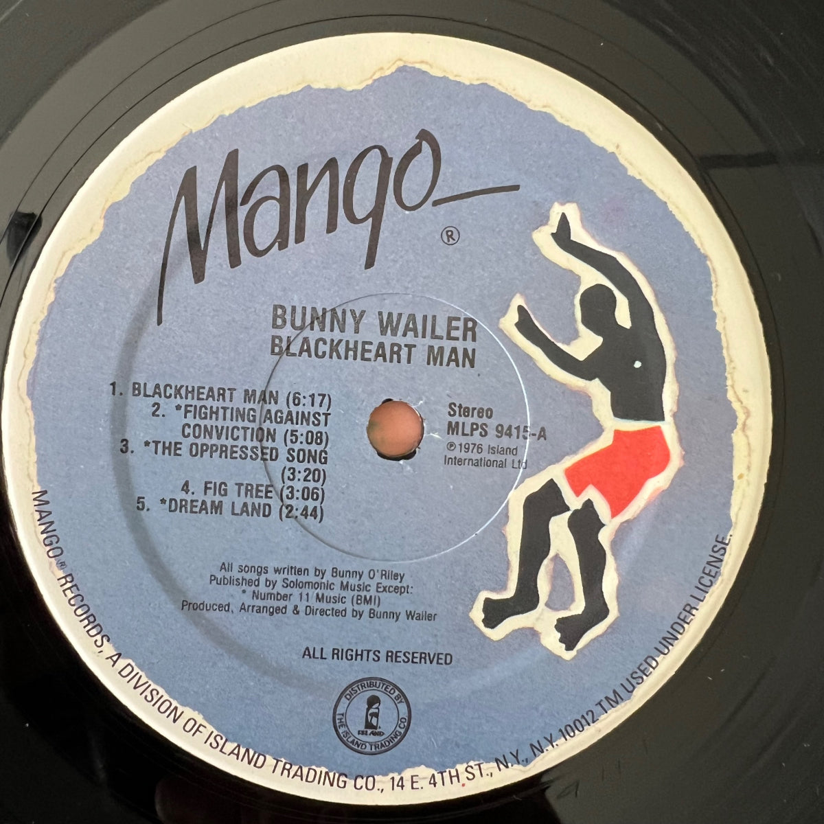 Bunny Wailer - Blackheart Man / US Press. 1988 - (M-/M-)