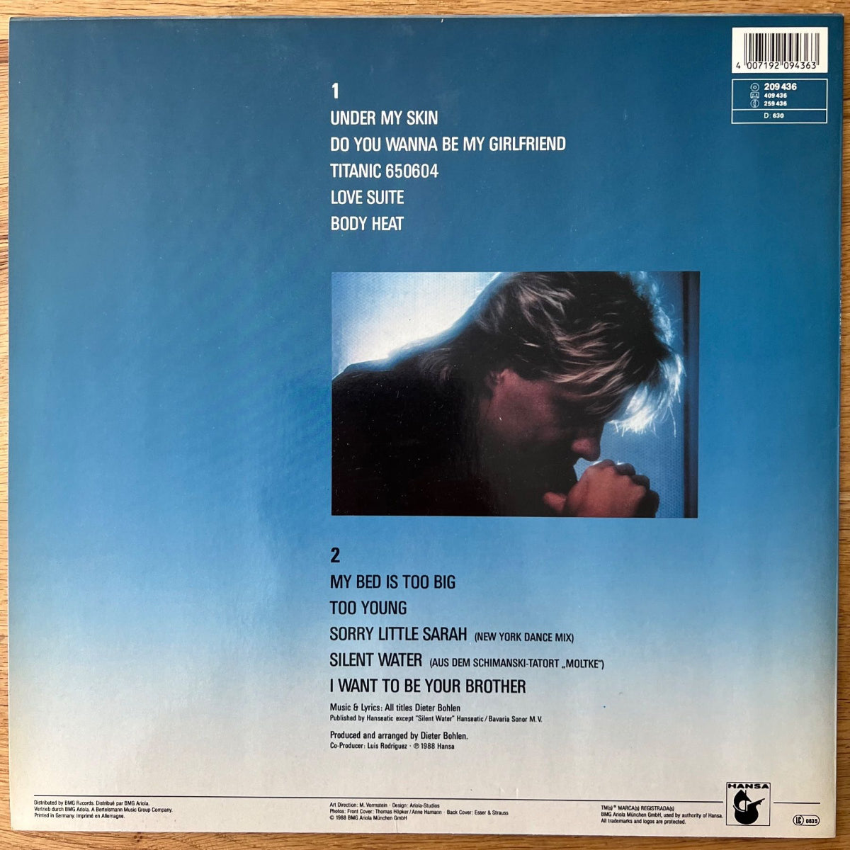 Blue System - Body Heat / 1. D-Press. 1988 - (M-/M-)