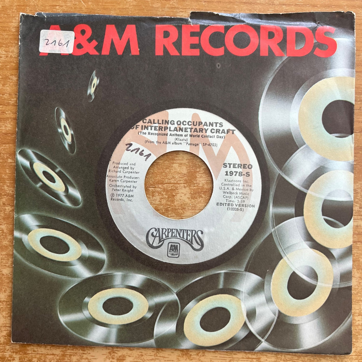 Carpenters - Calling Occupants Of Interplanetary Craft / 1. US-Press. 1977 - (M-/VG+)