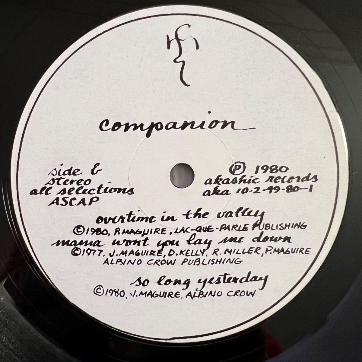 Companion - Mr. Head Live / 1st US Press. 1980 - (M-/VG++)