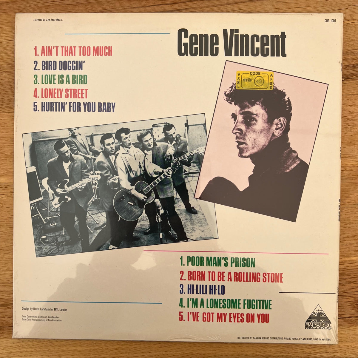Gene Vincent - Ain't That Too Much / Pressage britannique. 1984 - (Neuf sous blister)
