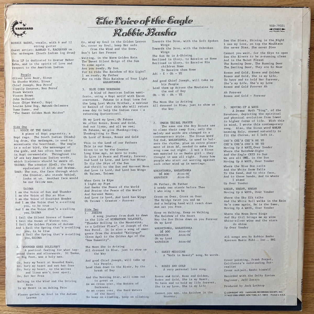 Robbie Basho - The Voice Of The Eagle / 1st US Press. 1972