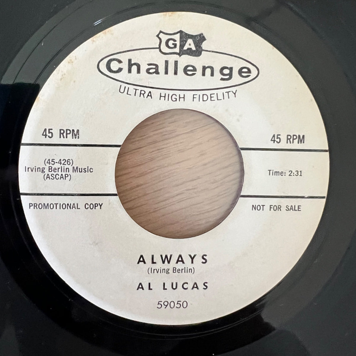 Al Lucas - Sweet Tooth For My Baby Ruth / US-Promo 1959 - (VG+/Neutral)