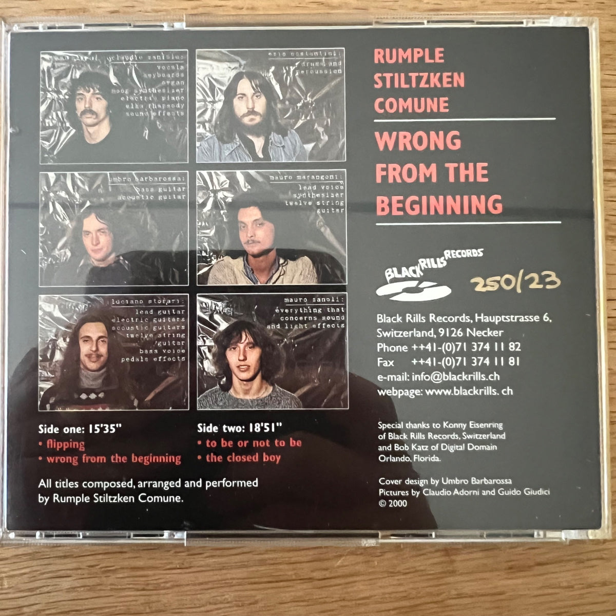 Rumple Stiltzken Comune - Wrong From The Beginning /CD - 1. Pressage suisse. 2000 sur CD - (M-/M-)