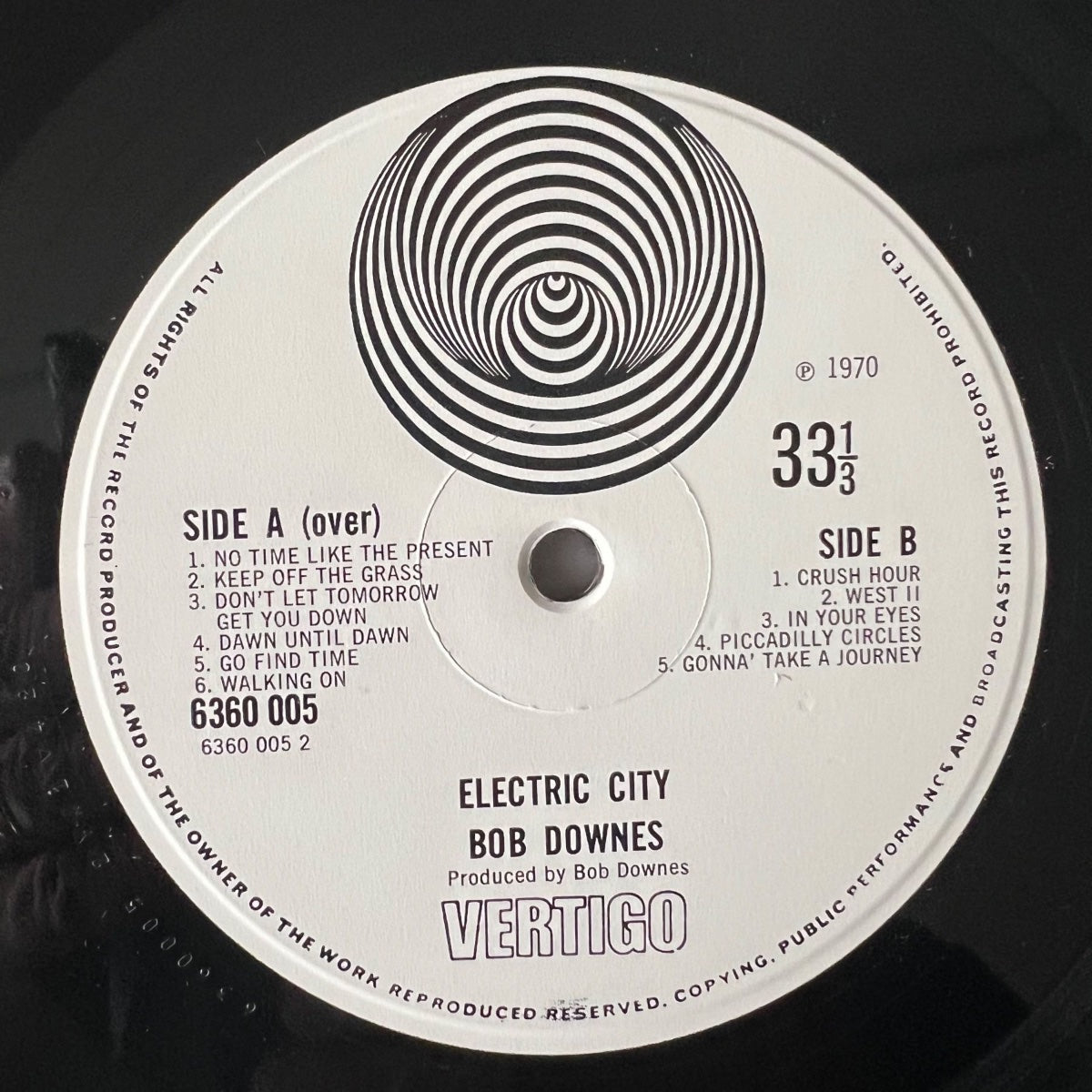 Bob Downes Open Music - Electric City / 1er Royaume-Uni 1970 - (M-/VG++)