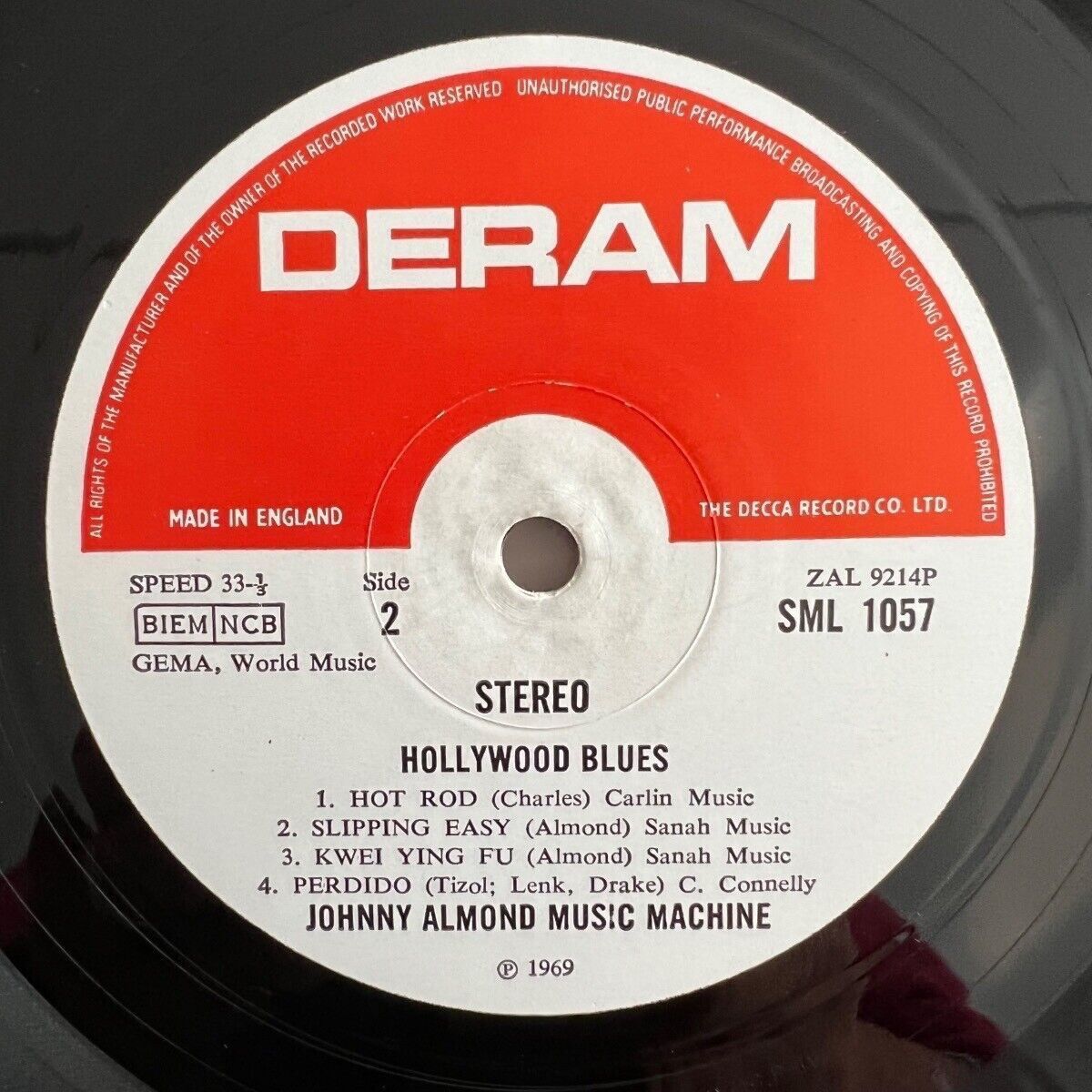 Johnny Almond Music Machine - Hollywood Blues / 1. UK 1970 - (VG++/VG++)
