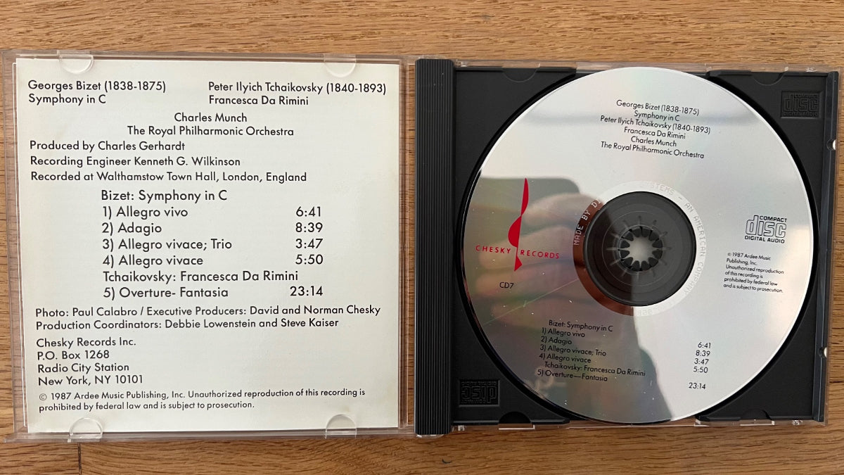 Charles Munch & Royal Philharmonic Orch. - Bizet, Tchaikovsky / CD - 1. US-Press. 1987 - (M-/M-)