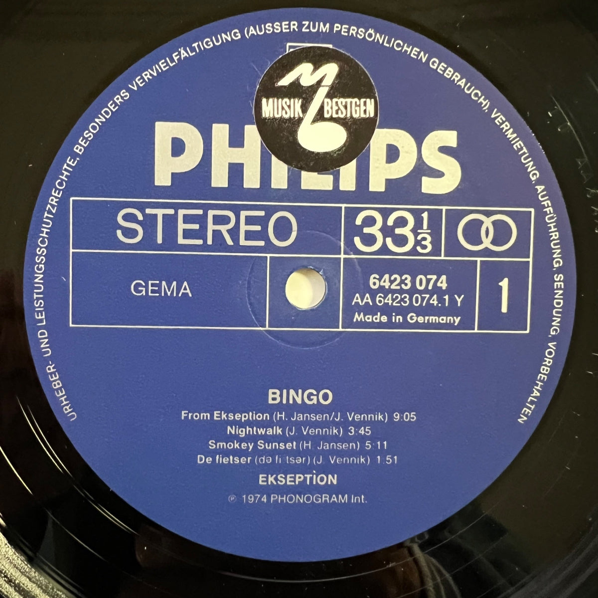 Ekseption - Bingo / 1. D-Press. 1974 - (M-/M-)
