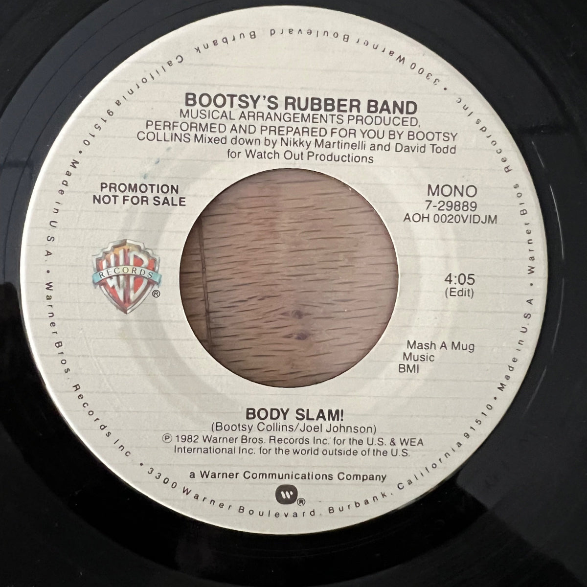 Bootsy's Rubber Band - Body Slam! / US promo 1982 - (M-/Neutral)